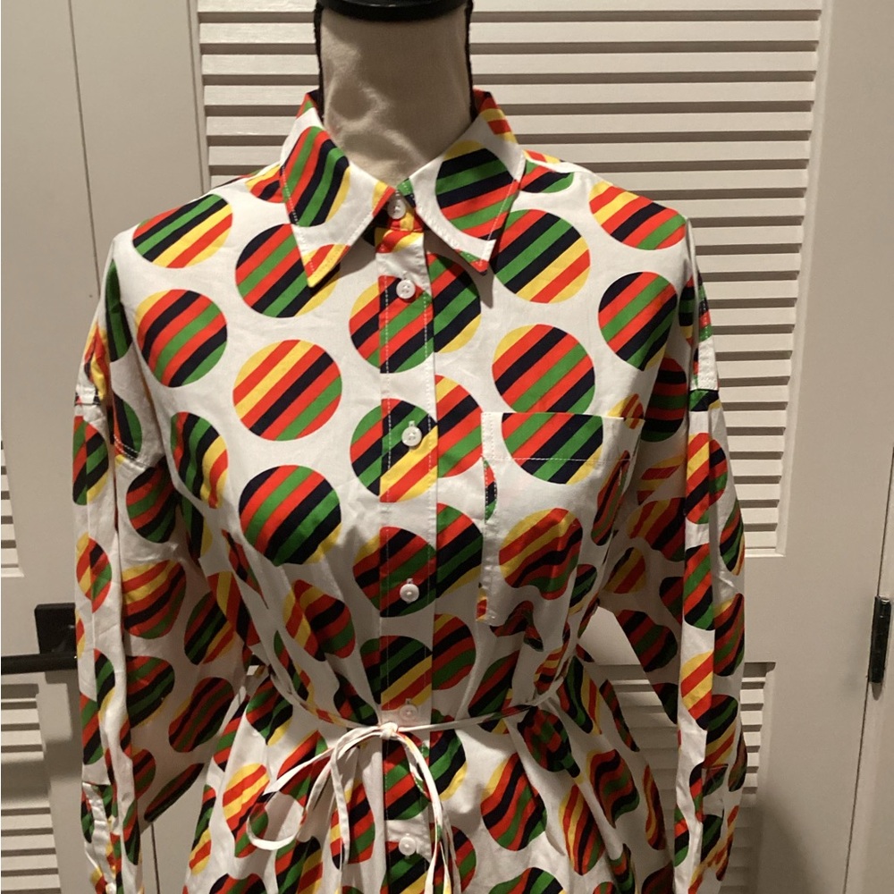 J. Crew Multicolor Geometric Print Maxi Dress By Cristopher John Rogers